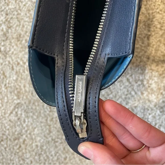 KATE SPADE navy blue small tote shoulder bag purse - Picture 6 of 16